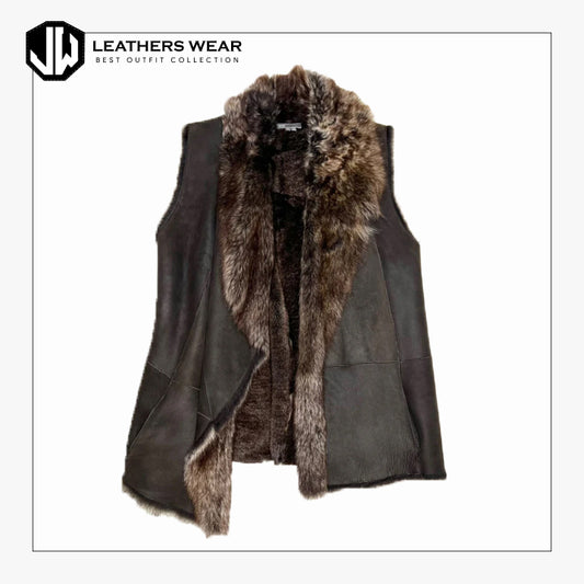 WomensShearlingFurVest