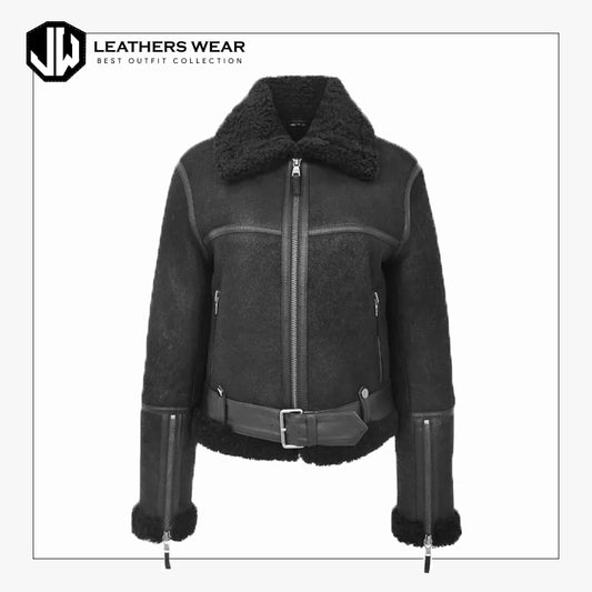 Womens Sheepskin Aviator Raf Jacket